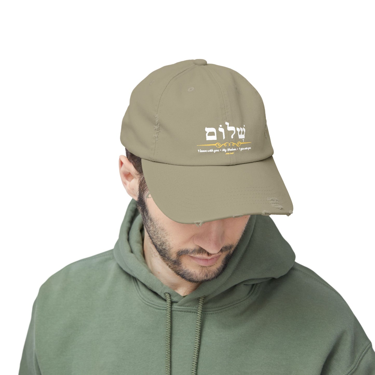 Shalom Peace in Hebrew, Christian Gifts, Bible Verse Cap, Yeshua cap