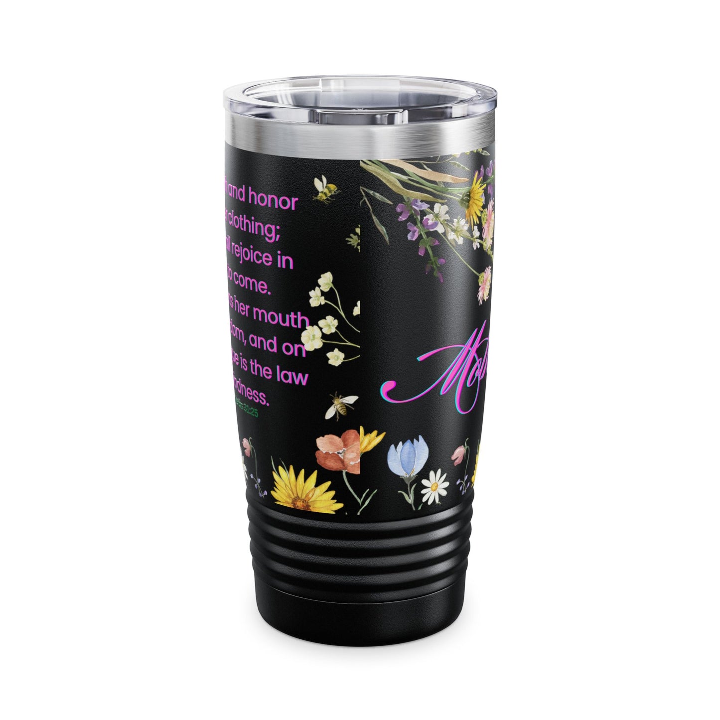 Faith Christian Bible Verse 20oz Tumbler with Wildflowers, Mothers Day Gift for Her, Custom Christian Birthday gift, gifts for mom