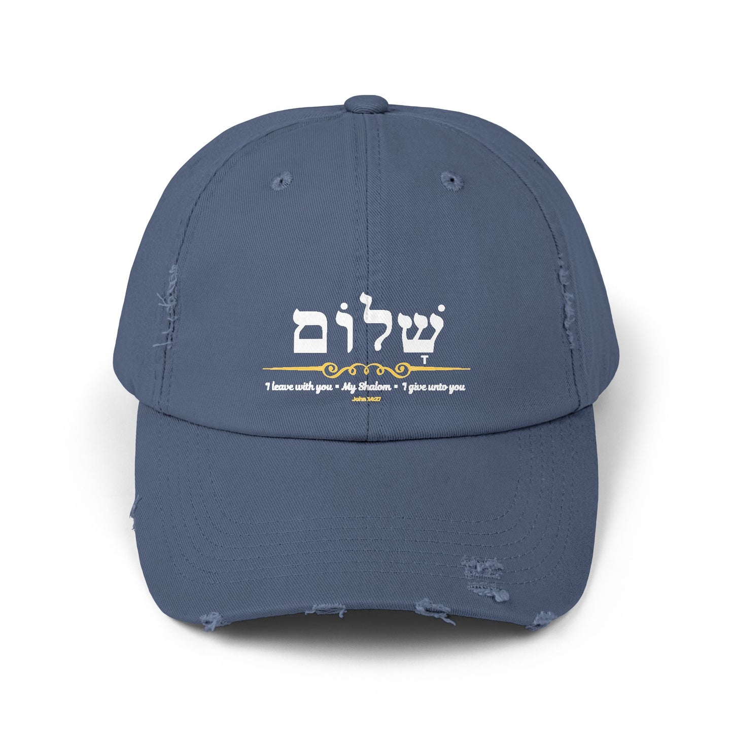 Shalom Peace in Hebrew, Christian Gifts, Bible Verse Cap, Yeshua cap