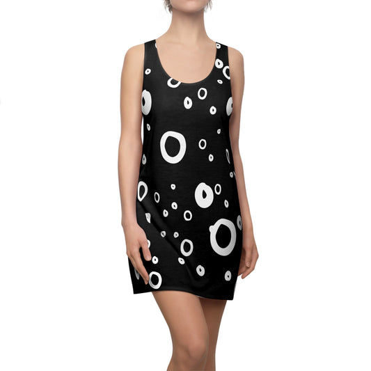 Skater Dress, Black and White Polka Dot, Summer Casual Outfit, Woman's Clothing, summer dress