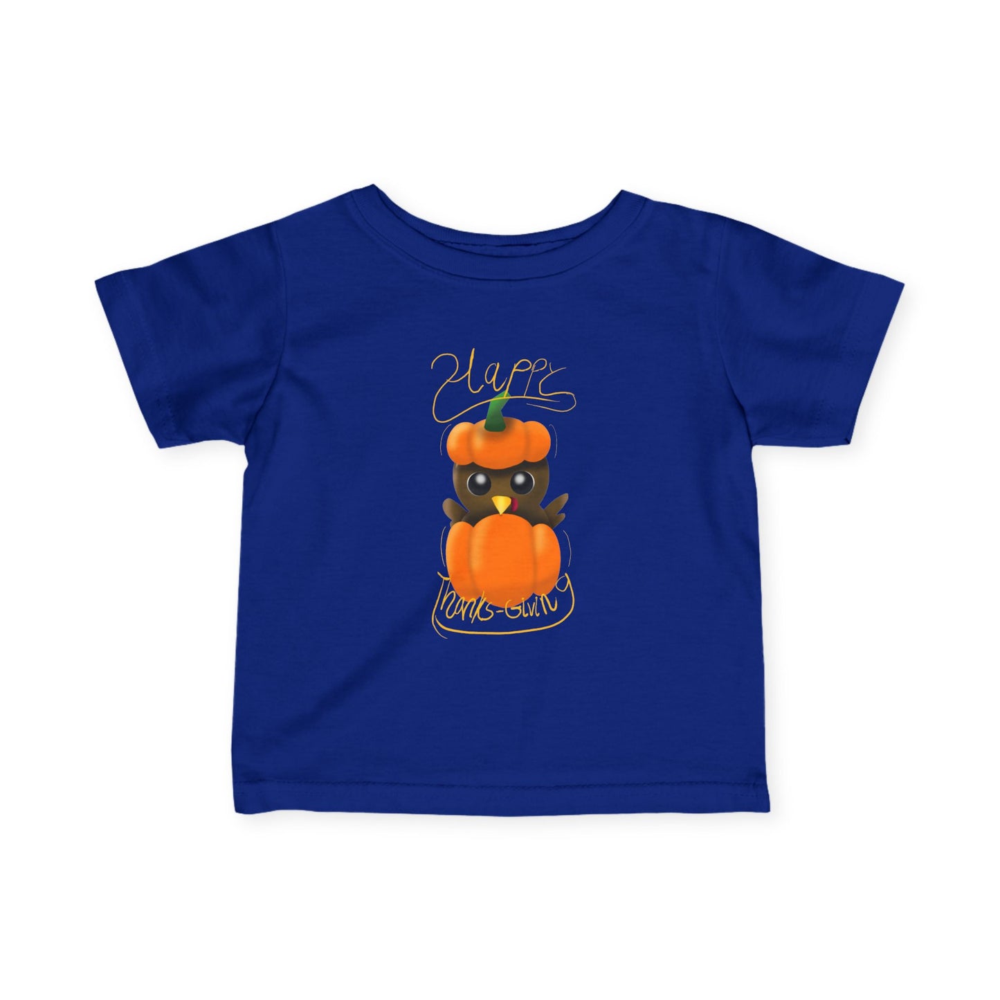 Kids Thanksgiving Tee - Baby Cute Pumpkin Design, inspirational tee,  holiday gift for kids