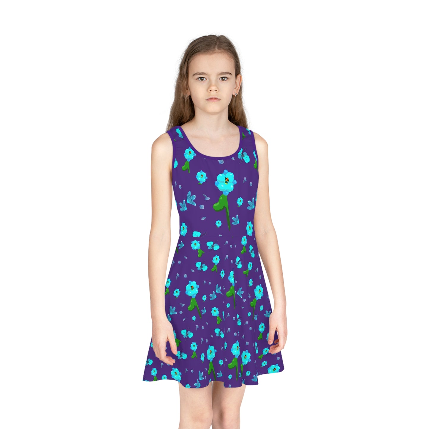 Girls' Sleeveless flower dress