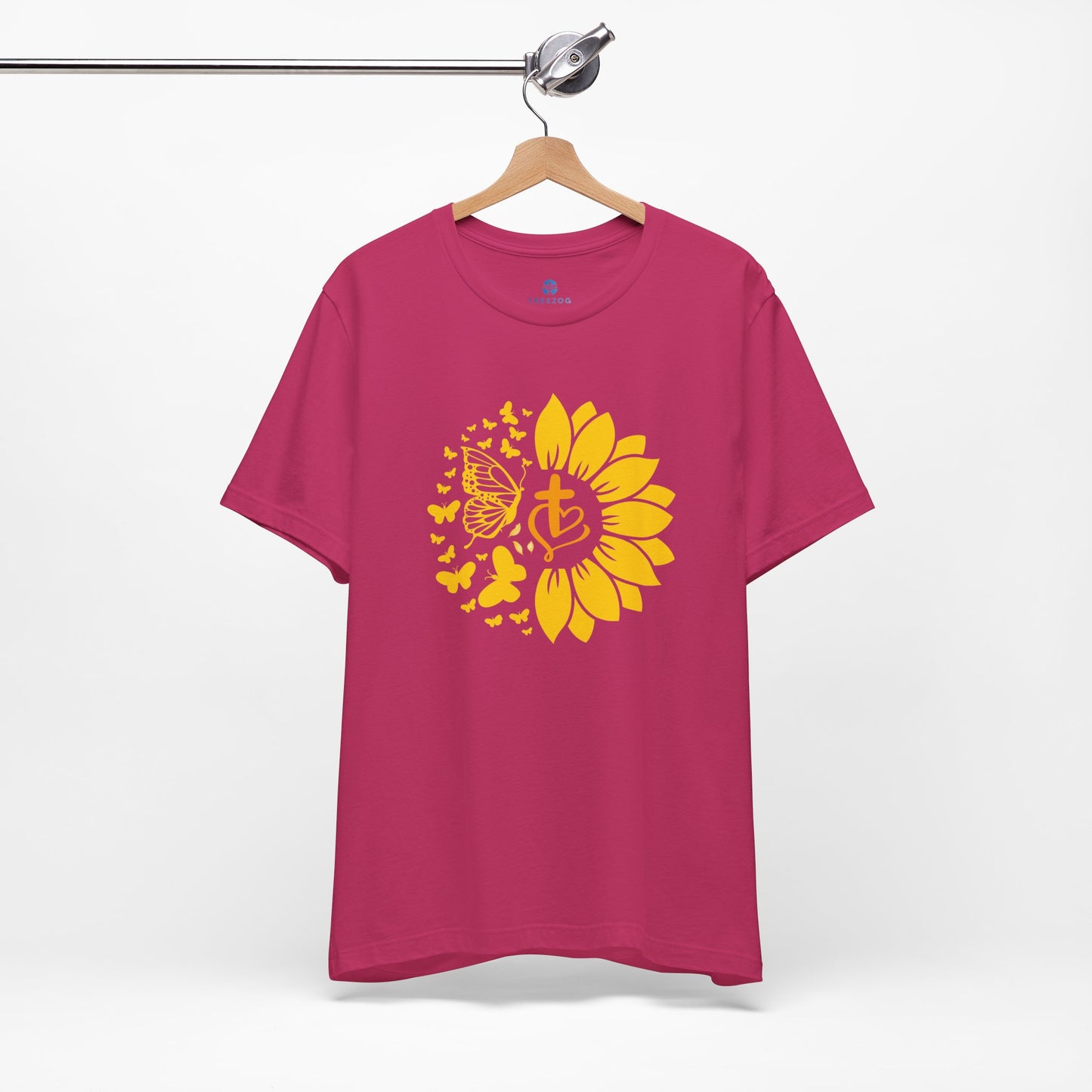 Sunflower Cross t-shirt, inspirational faith tshirt, gift for her
