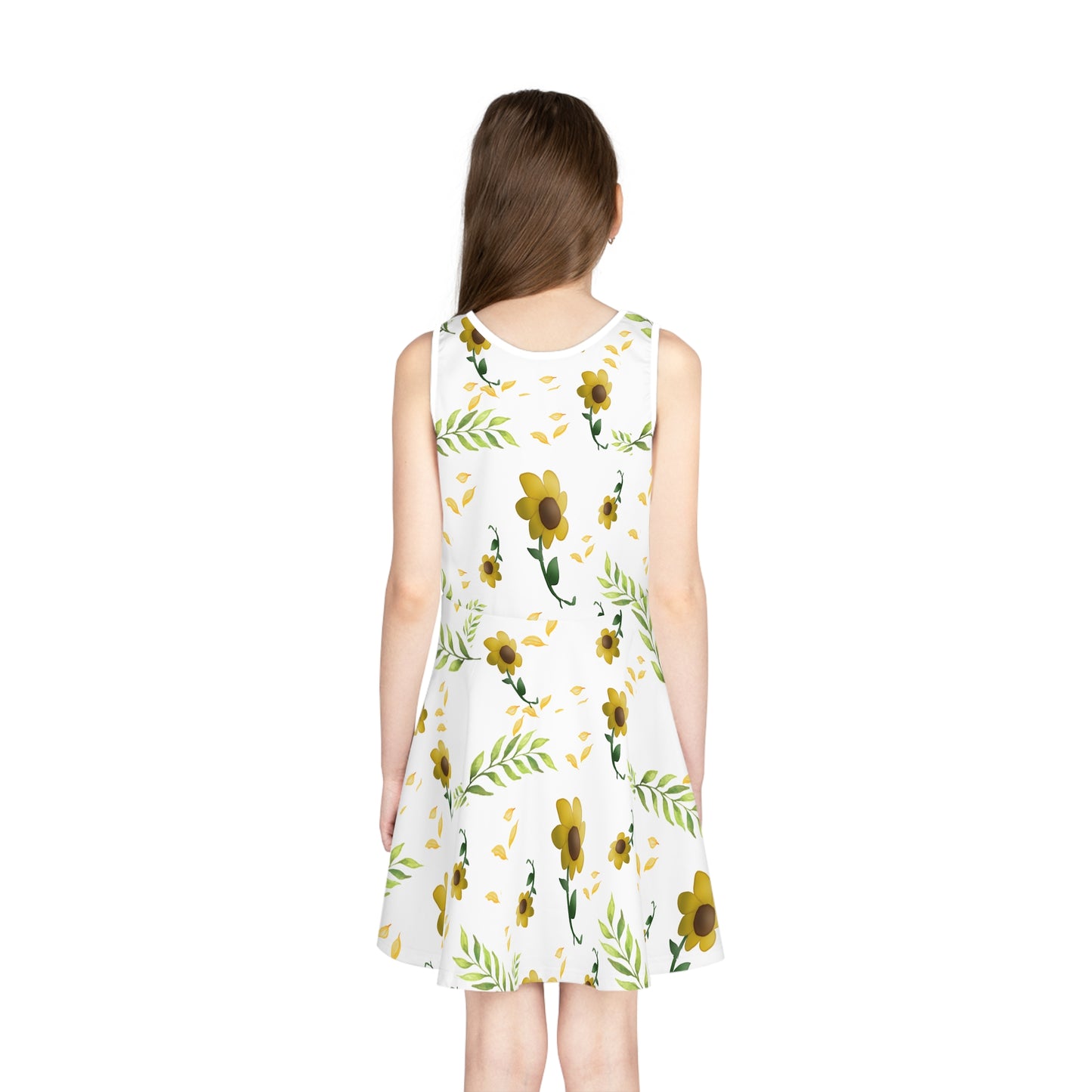 Girls' Sleeveless Sunflower dress