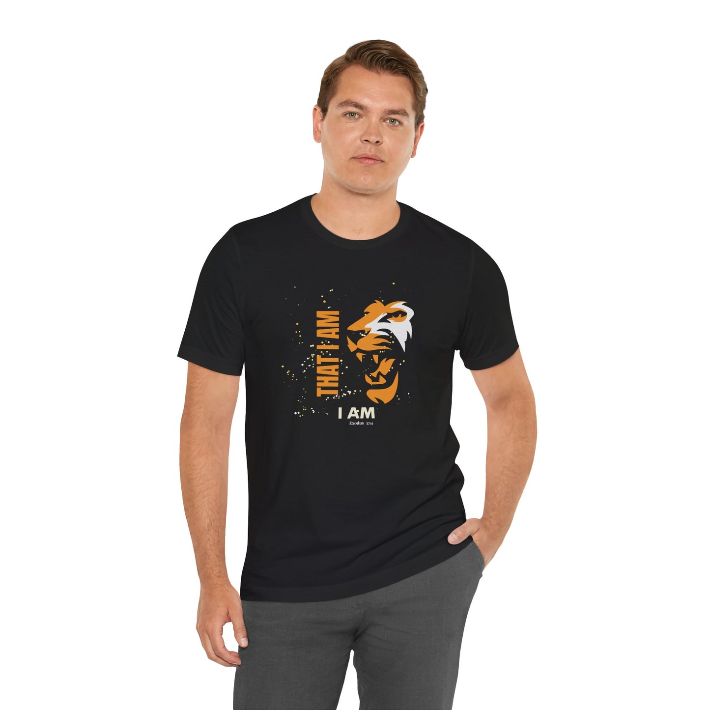 I AM That I AM Lion of Judah Shirt for Men | Revelation 5:5 Christian T-Shirt | Lion Tee | Jesus Faith Apparel | Christian Gift for Him