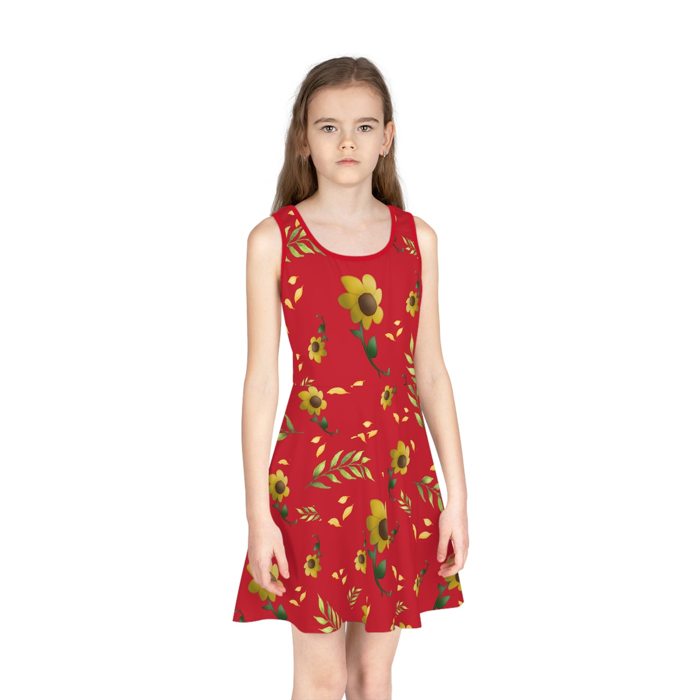 Girls' Sleeveless Sunflower dress