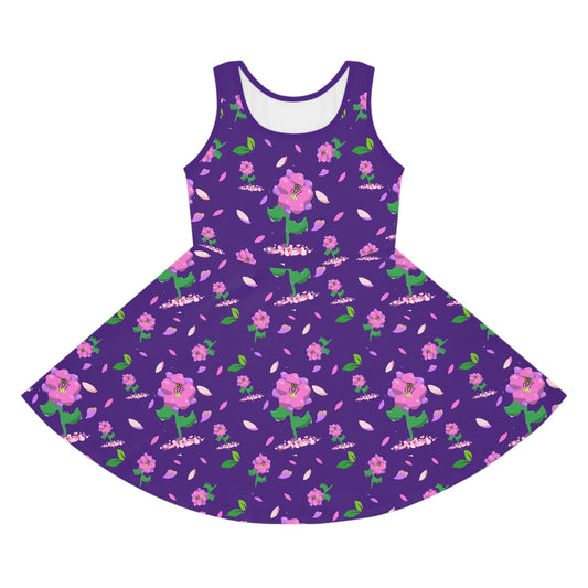 Girls' Sleeveless Sundress flowering style