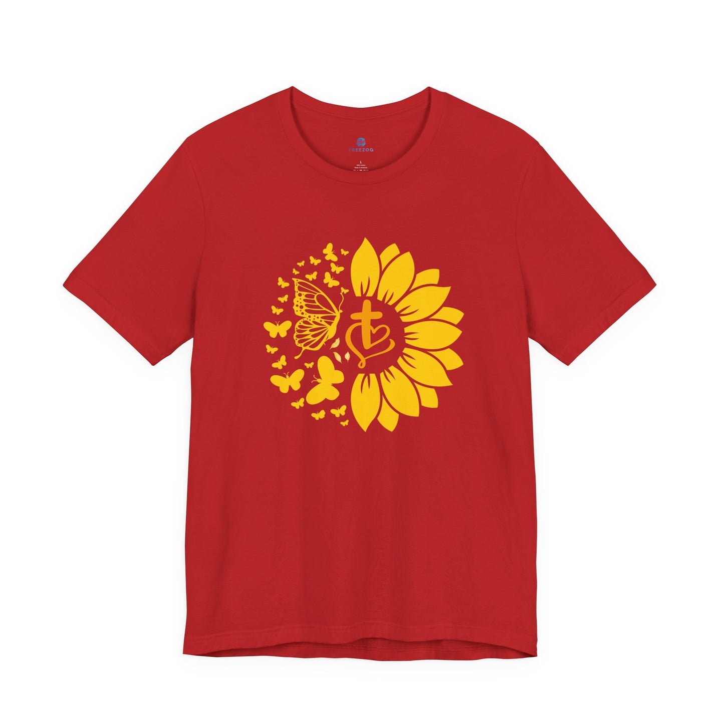 Sunflower Cross t-shirt, inspirational faith tshirt, gift for her