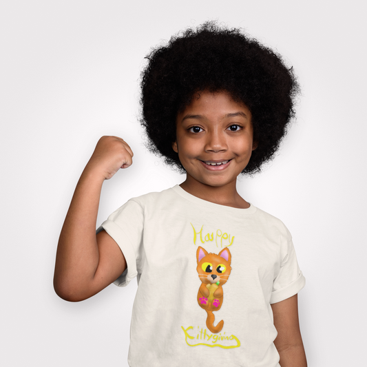 Cute Toddler Cat Tee, Kids Animal Shirt, Fun Summer Top, Birthday Gift for Boys & Girls, Adorable Cat Graphic Tee