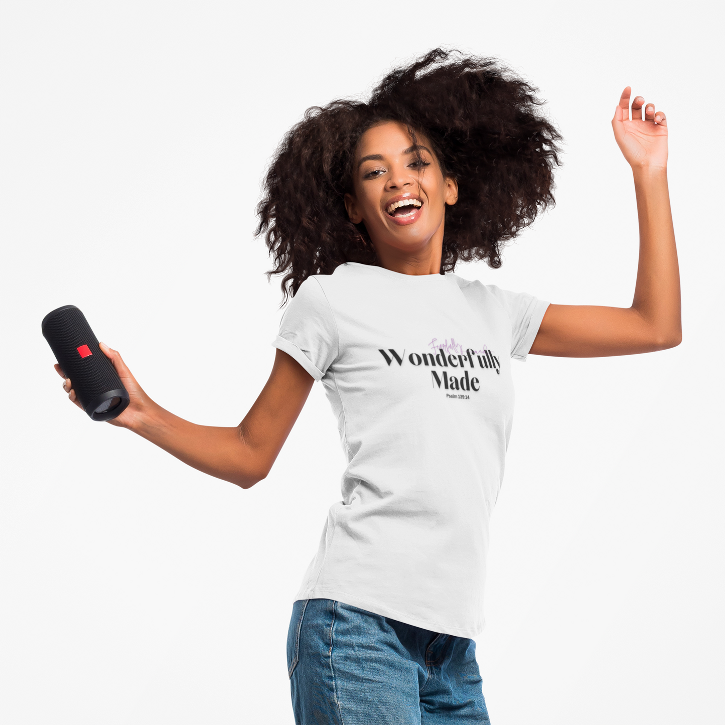 Christian Women's Tee - Fearfully and Wonderfully Made, Inspirational Bible Verse Shirt, gift got her