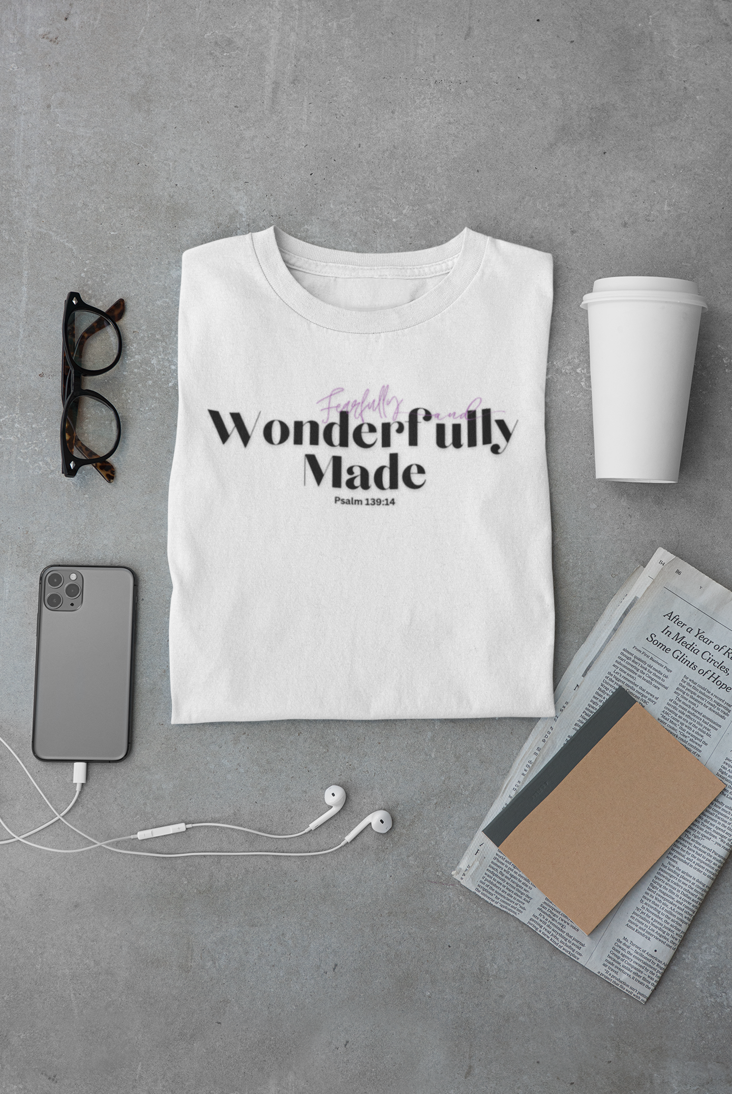 Christian Women's Tee - Fearfully and Wonderfully Made, Inspirational Bible Verse Shirt, gift got her