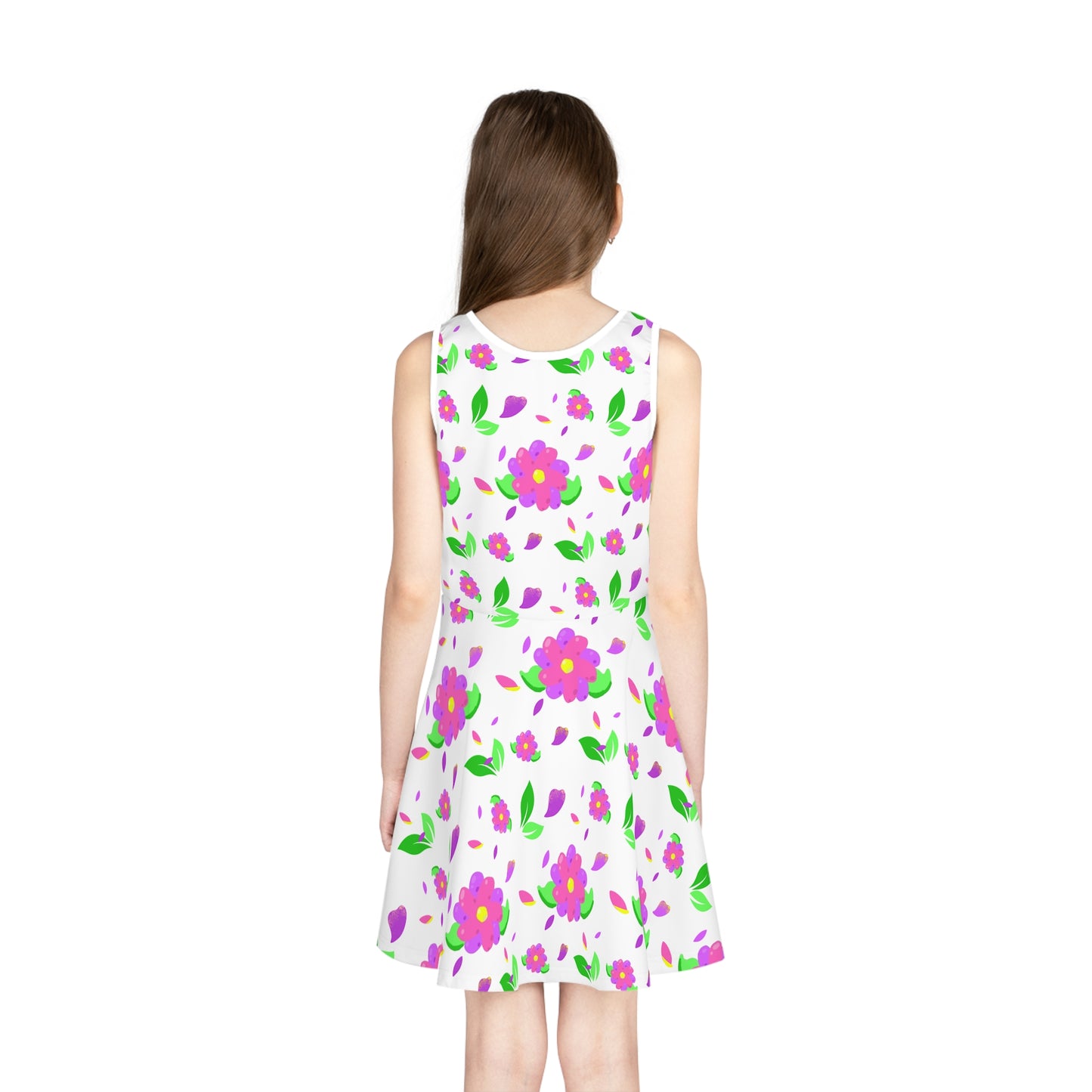 Girls' Sleeveless Sundress flower  design