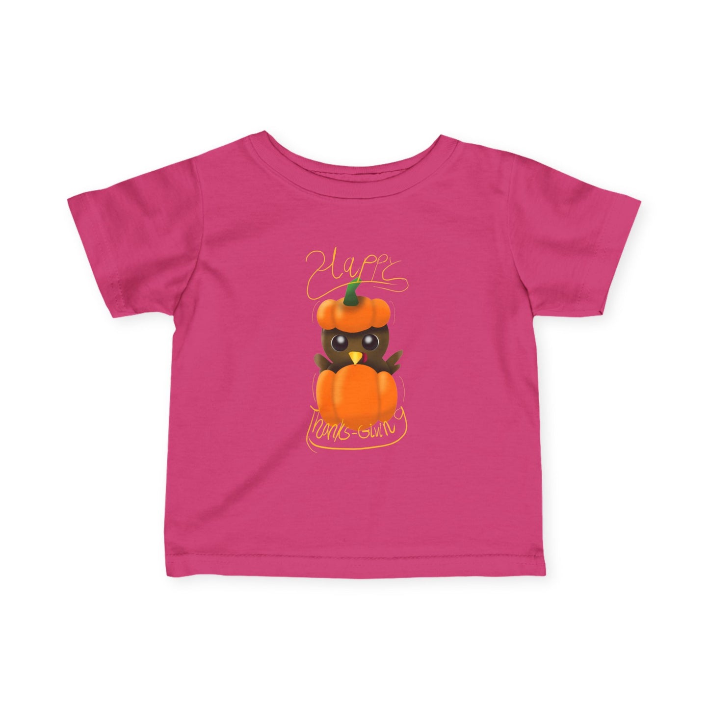 Kids Thanksgiving Tee - Baby Cute Pumpkin Design, inspirational tee,  holiday gift for kids