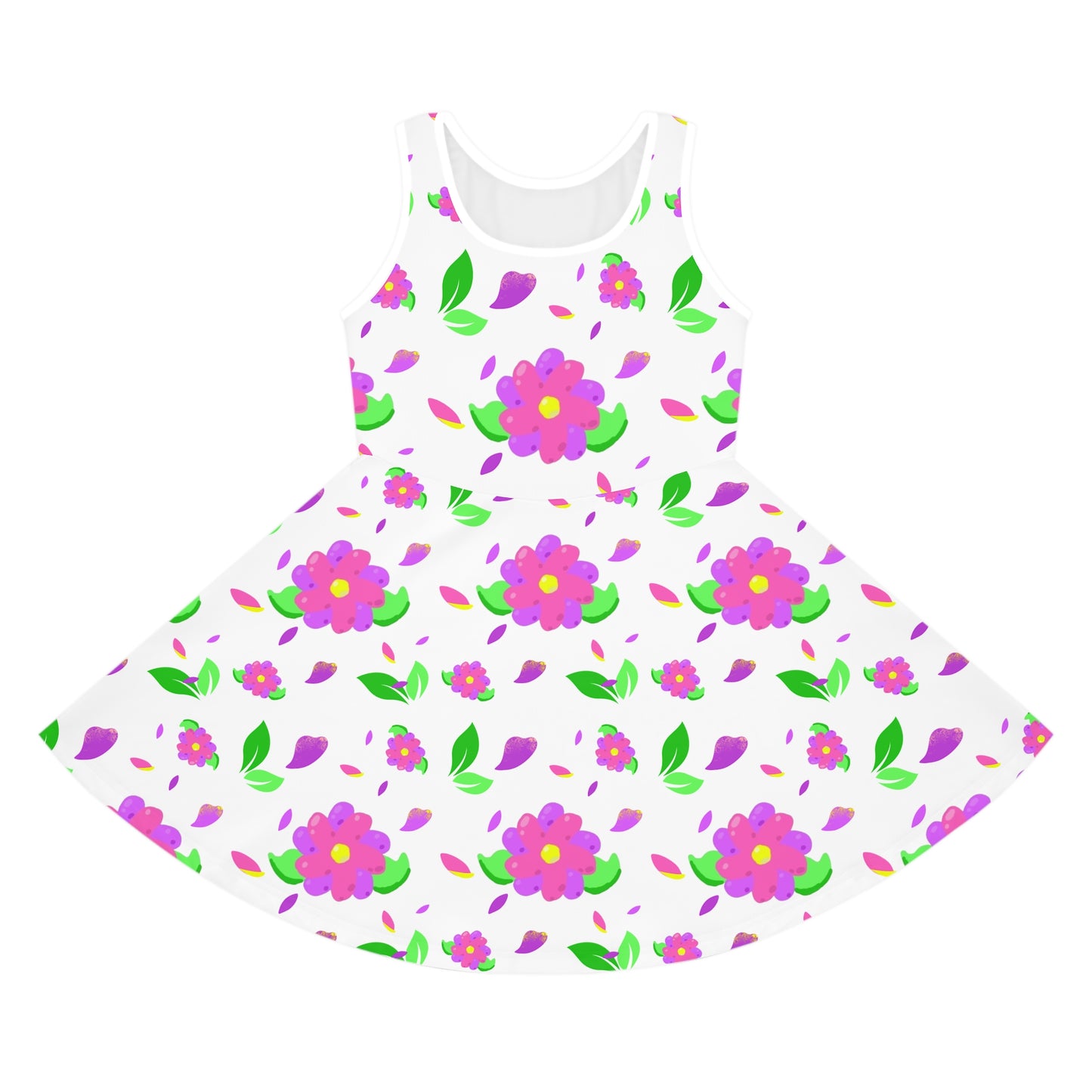 Girls' Sleeveless Sundress flower  design