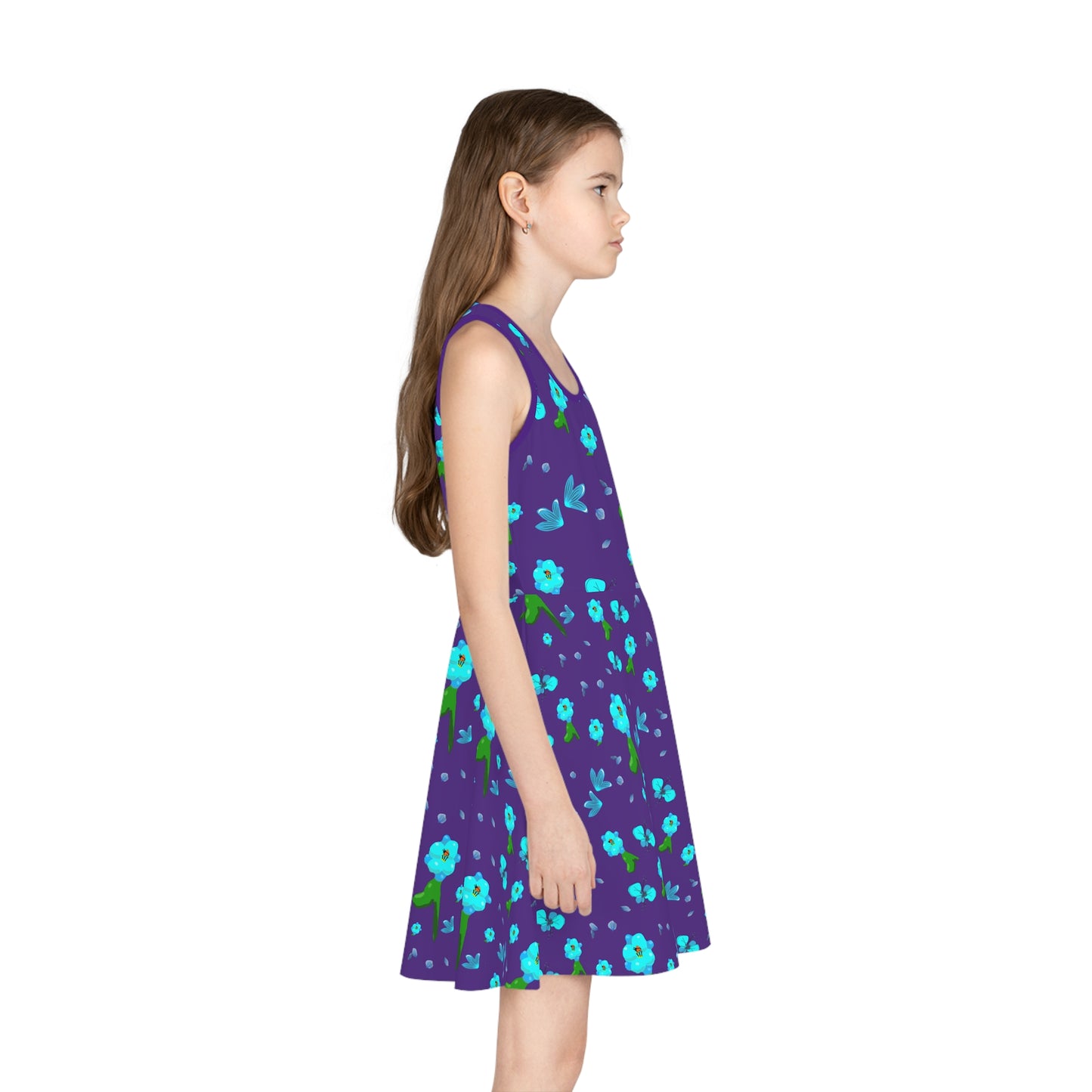 Girls' Sleeveless flower dress