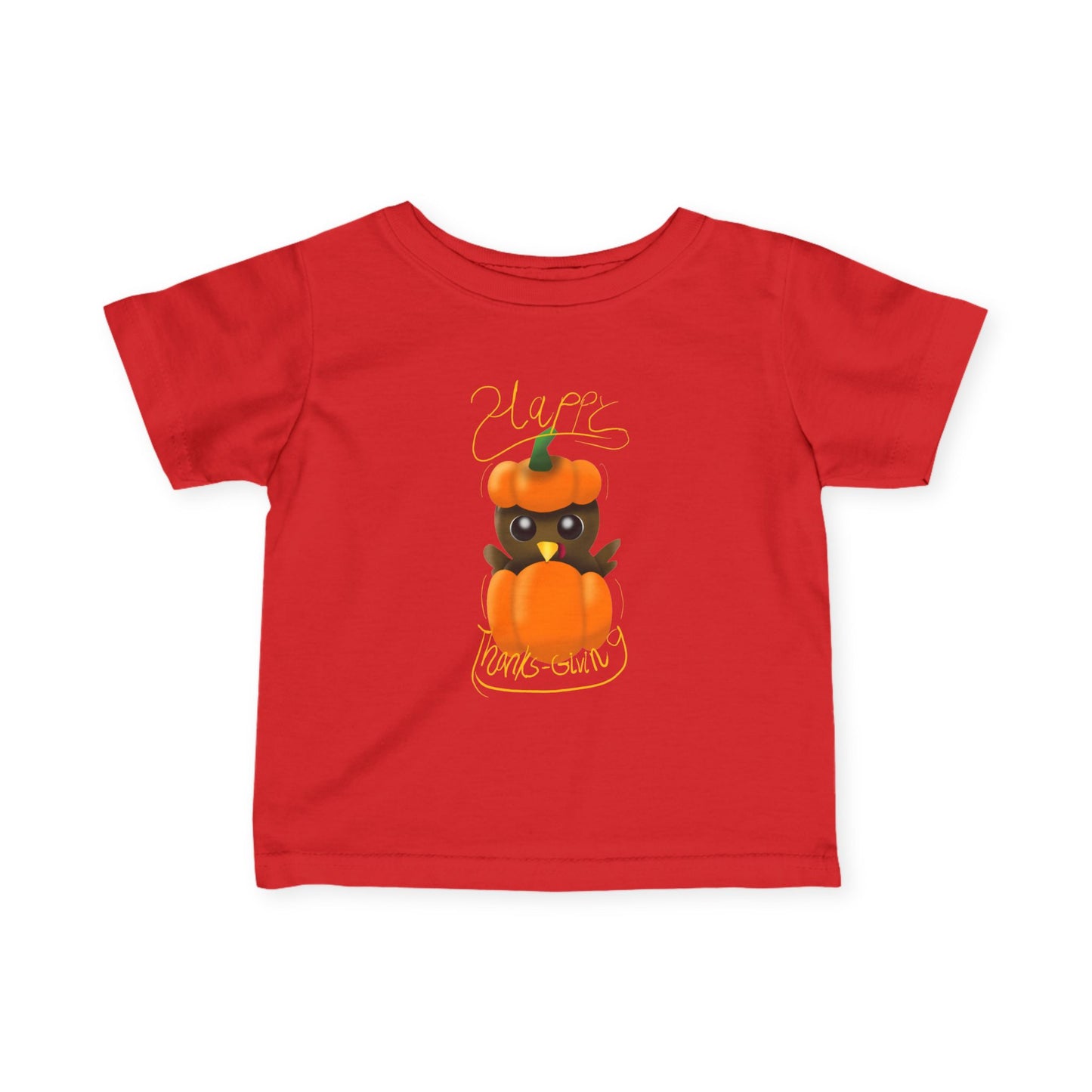 Kids Thanksgiving Tee - Baby Cute Pumpkin Design, inspirational tee,  holiday gift for kids