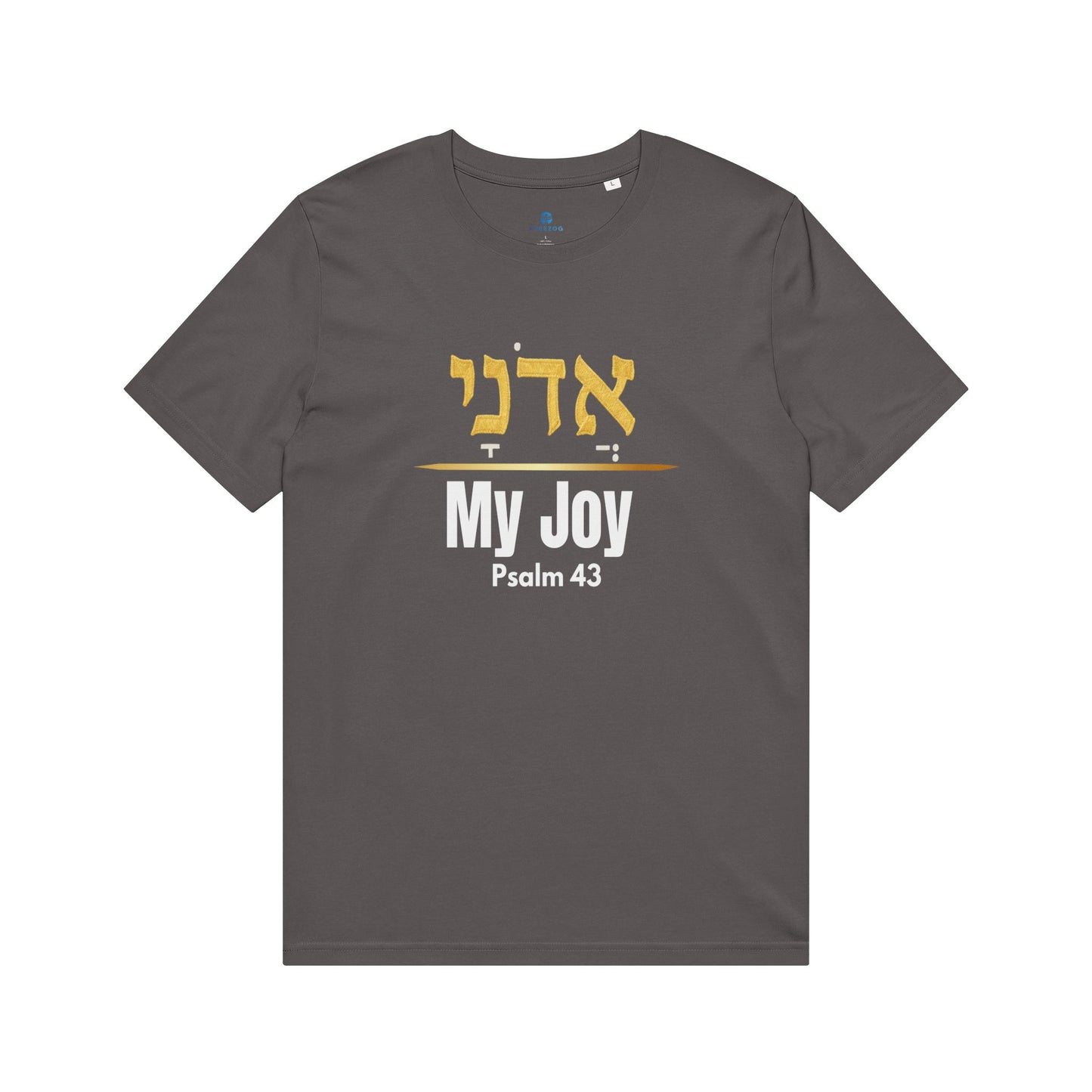 Adonai Hebrew Name of God T-Shirt for Men, Psalm 43 My Joy, Christian Faith Tee, Messianic Hebrew Scripture Shirt, Religious Gift
