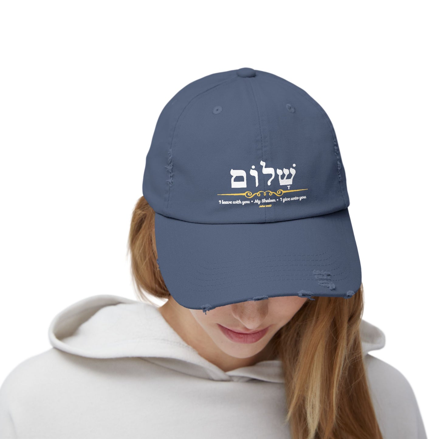 Shalom Peace in Hebrew, Christian Gifts, Bible Verse Cap, Yeshua cap