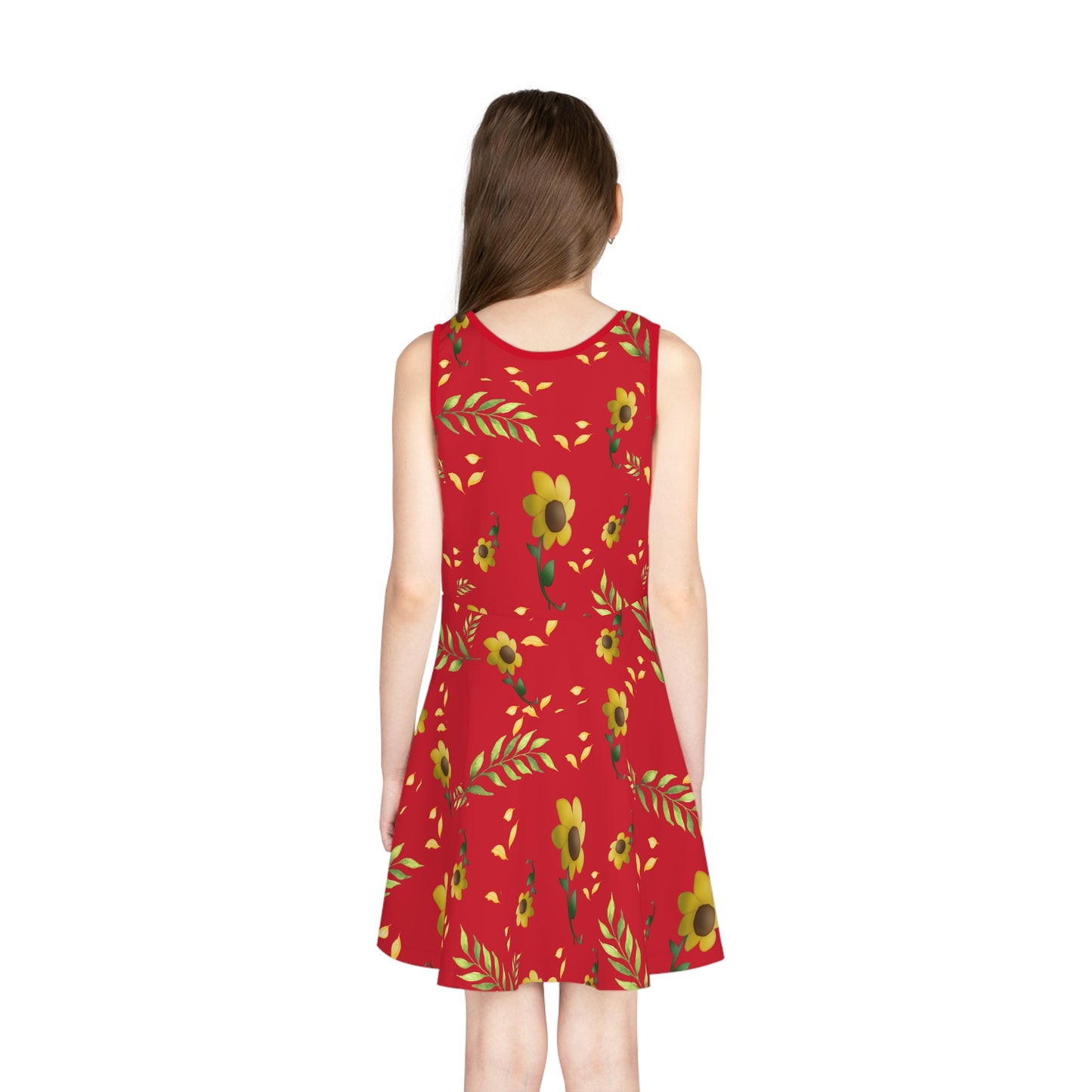 Girls' Sleeveless Sunflower dress