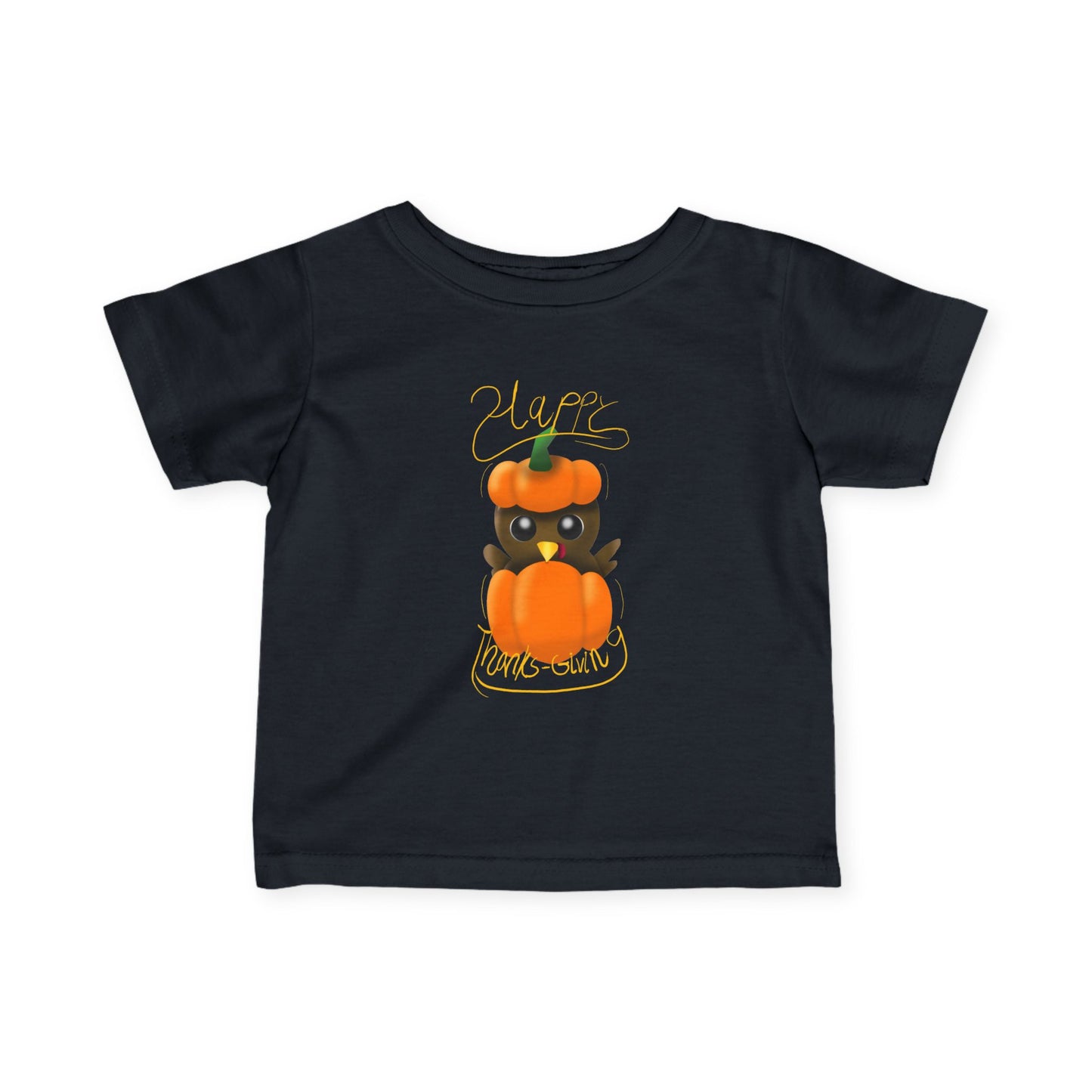 Kids Thanksgiving Tee - Baby Cute Pumpkin Design, inspirational tee,  holiday gift for kids