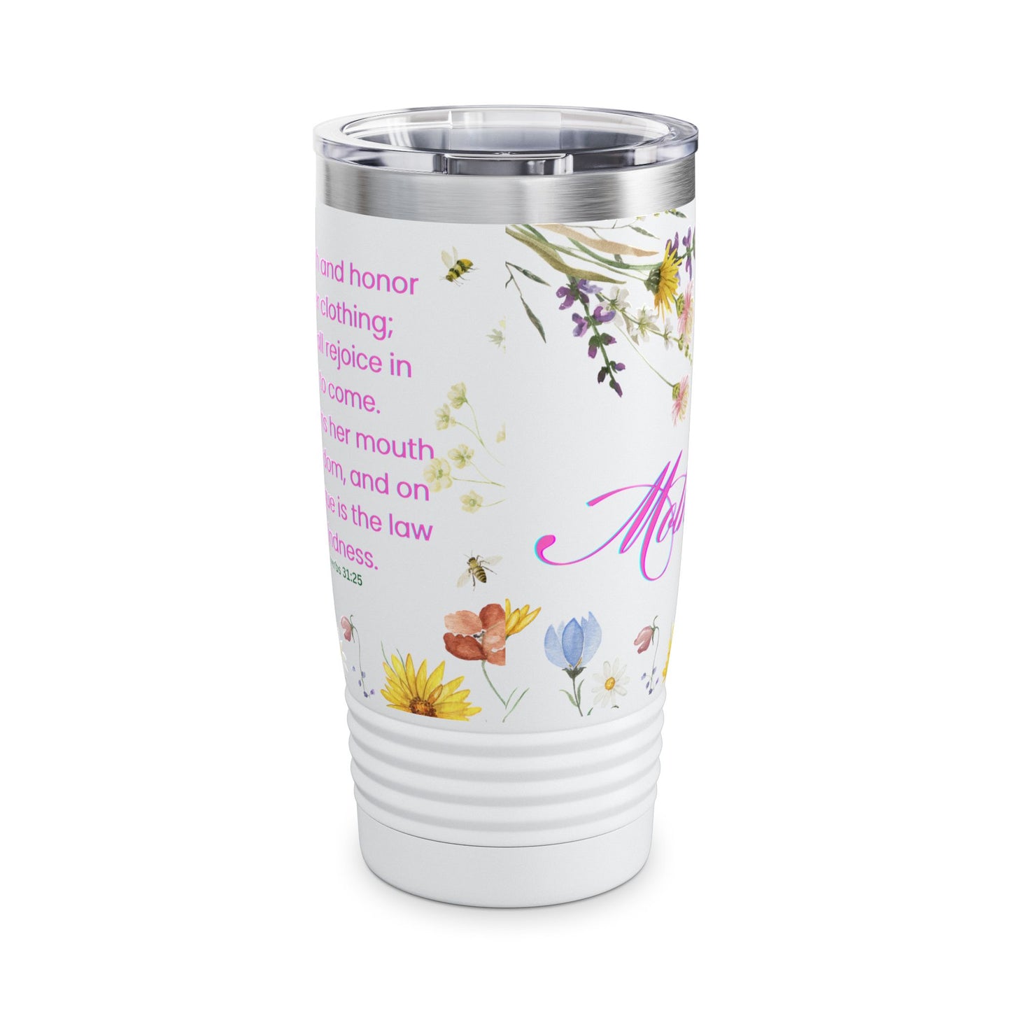 Faith Christian Bible Verse 20oz Tumbler with Wildflowers, Mothers Day Gift for Her, Custom Christian Birthday gift, gifts for mom
