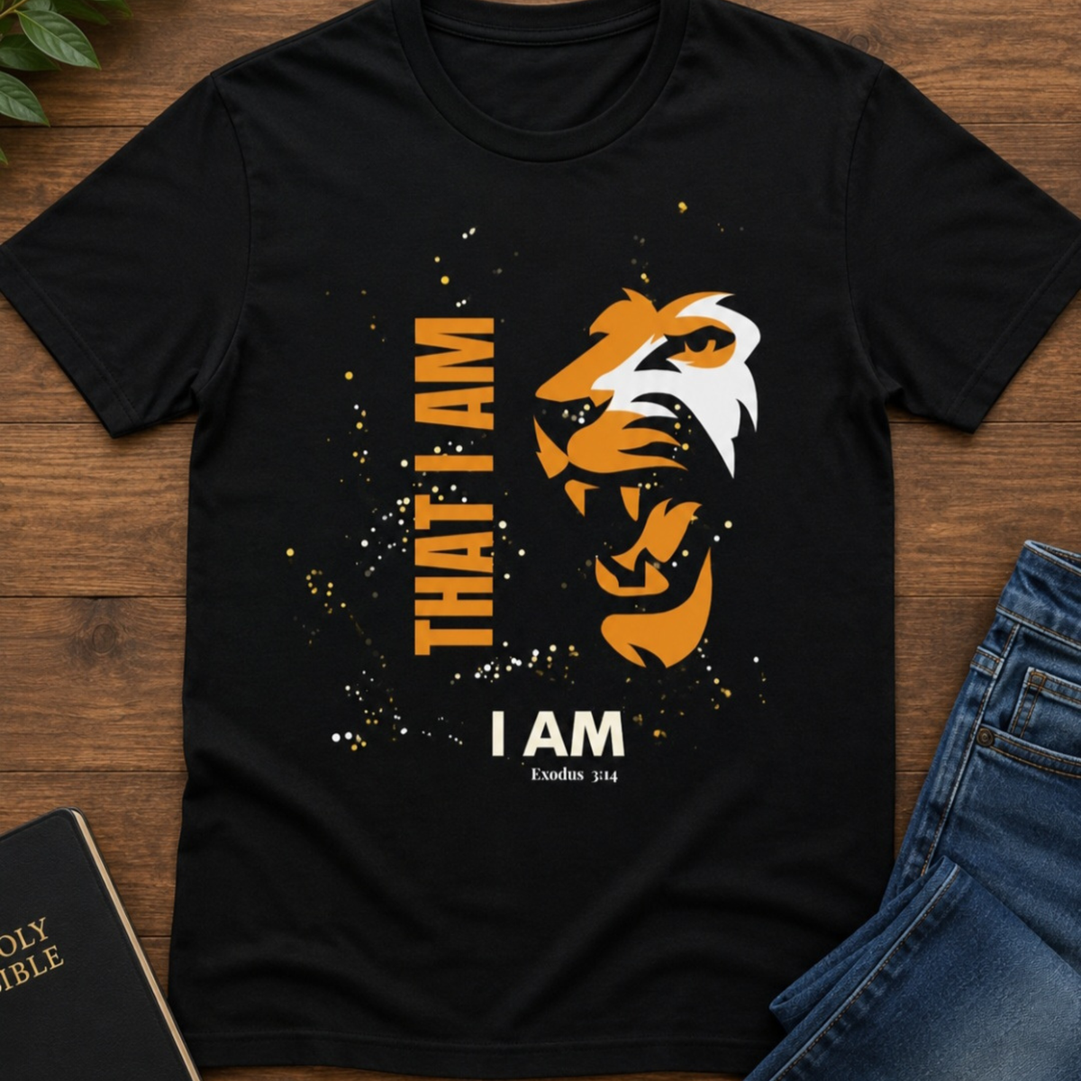 I AM That I AM Lion of Judah Shirt for Men | Revelation 5:5 Christian T-Shirt | Lion Tee | Jesus Faith Apparel | Christian Gift for Him