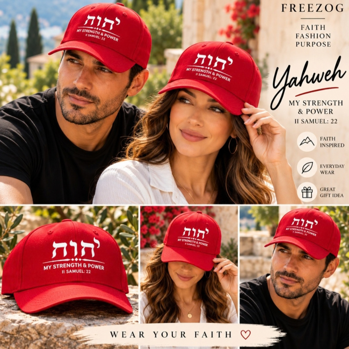 YHWH Hebrew Hat, Faith-Based Apparel for Men & Women, Yahweh Name, Religious Baseball Cap, Hebrew God Hat, YHWH Cap, Faith, Yahweh Hat,